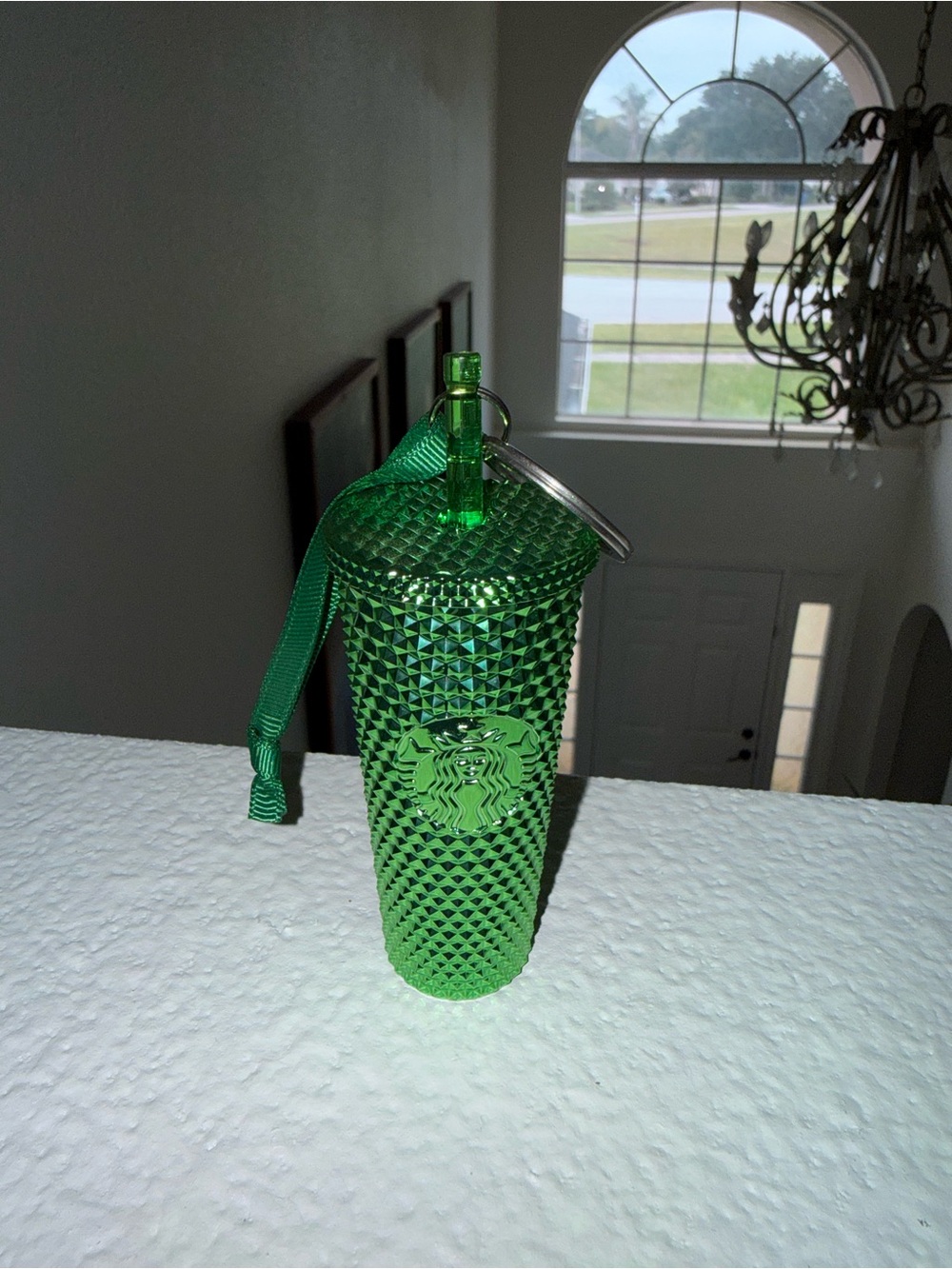 Starbucks Emerald Green Studded Cold Cup with Straw Keychain